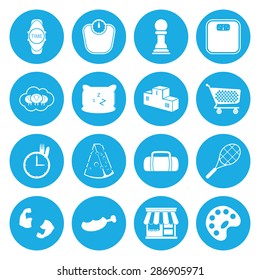 Vector illustration of sport set icon