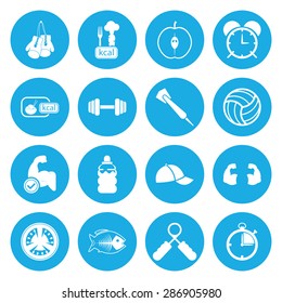 Vector illustration of sport set icon
