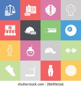 Vector illustration of sport set icon