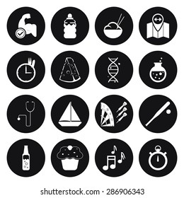 Vector illustration of sport set icon