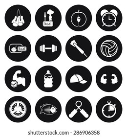 Vector illustration of sport set icon