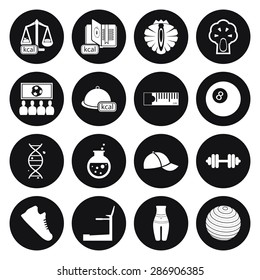 Vector illustration of sport set icon