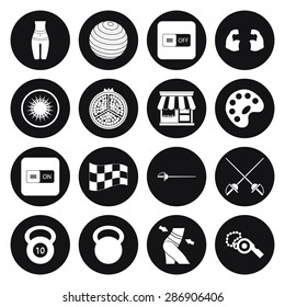 Vector illustration of sport set icon