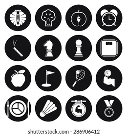 Vector illustration of sport set icon