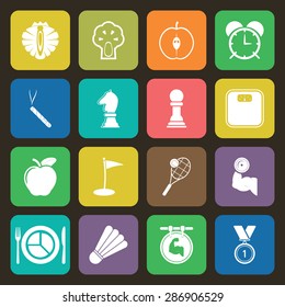 Vector illustration of sport set icon
