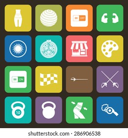 Vector illustration of sport set icon