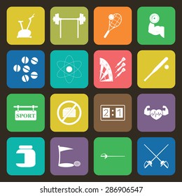 Vector illustration of sport set icon