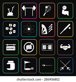 Vector illustration of sport set icon