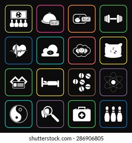 Vector illustration of sport set icon
