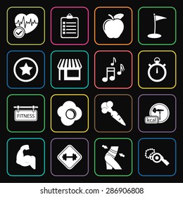 Vector illustration of sport set icon