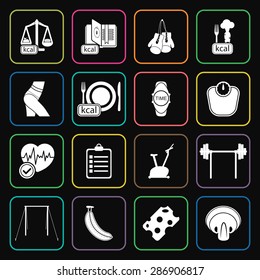 Vector illustration of sport set icon
