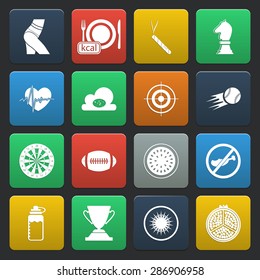 Vector illustration of sport set icon