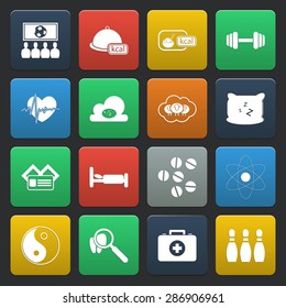 Vector illustration of sport set icon