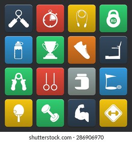 Vector illustration of sport set icon