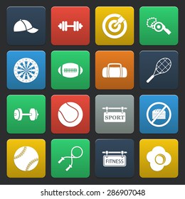 Vector illustration of sport set icon