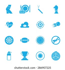 Vector illustration of sport set icon