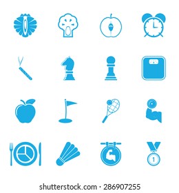 Vector illustration of sport set icon