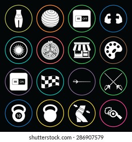 Vector illustration of sport set icon