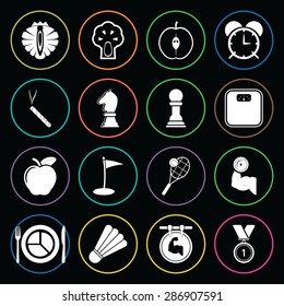 Vector illustration of sport set icon