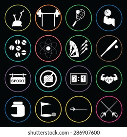 Vector illustration of sport set icon