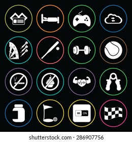Vector illustration of sport set icon
