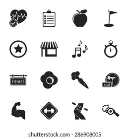 Vector illustration of sport set icon