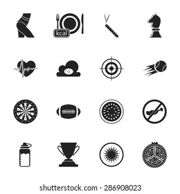 Vector illustration of sport set icon