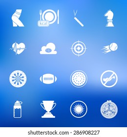 Vector illustration of sport set icon