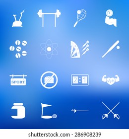 Vector illustration of sport set icon
