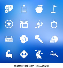 Vector illustration of sport set icon