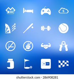 Vector illustration of sport set icon