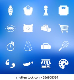 Vector illustration of sport set icon