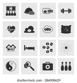 Vector illustration of sport set icon