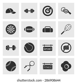 Vector illustration of sport set icon