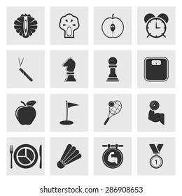 Vector illustration of sport set icon