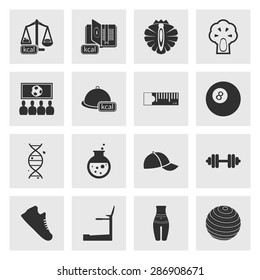 Vector illustration of sport set icon