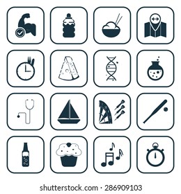 Vector illustration of sport set icon