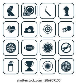 Vector illustration of sport set icon