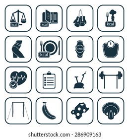 Vector illustration of sport set icon
