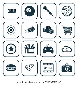 Vector illustration of sport set icon
