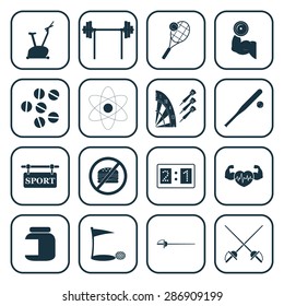 Vector illustration of sport set icon