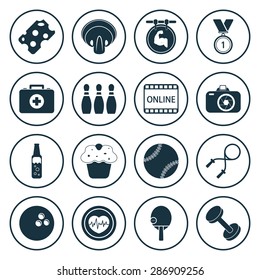 Vector illustration of sport set icon