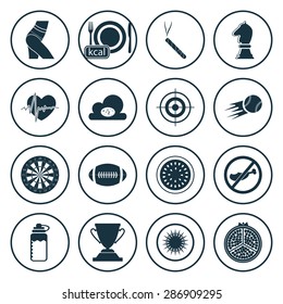 Vector illustration of sport set icon