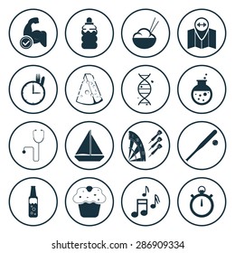 Vector illustration of sport set icon
