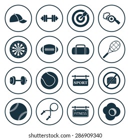 Vector illustration of sport set icon