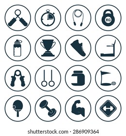 Vector illustration of sport set icon