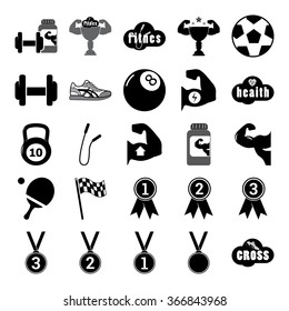 vector illustration of sport vector set icon