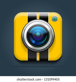 Vector illustration of a sport shockproof camera icon. Eps 10.