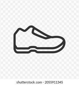 Vector Illustration Of Sport Shoes Icon In Dark Color And Transparent Background(png).