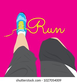 Vector illustration of Sport shoes for running